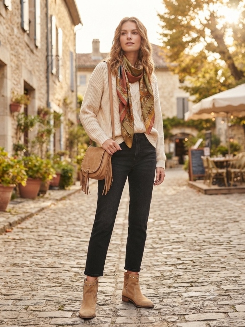 strapringfield leather Tan Suede Western Studded Ankle Boots